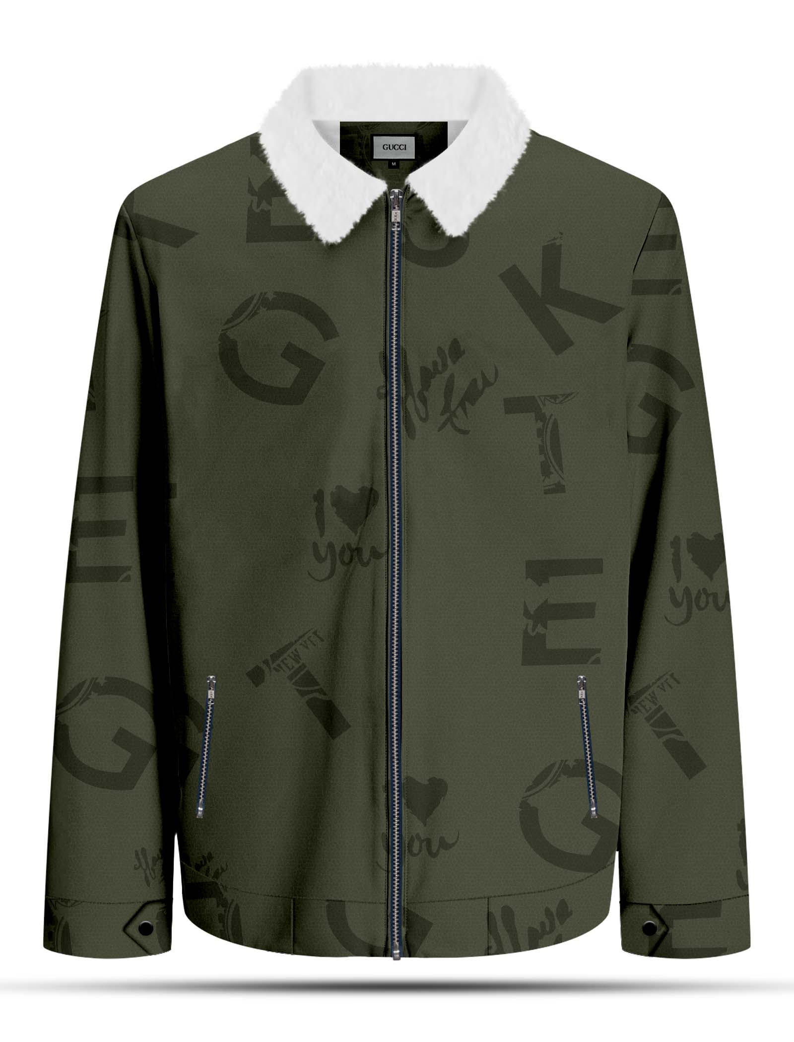 JKT30 Olive print Gucci Jacket