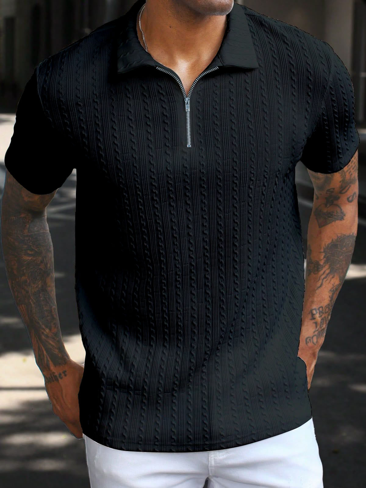 APL21 Black Men's Polo