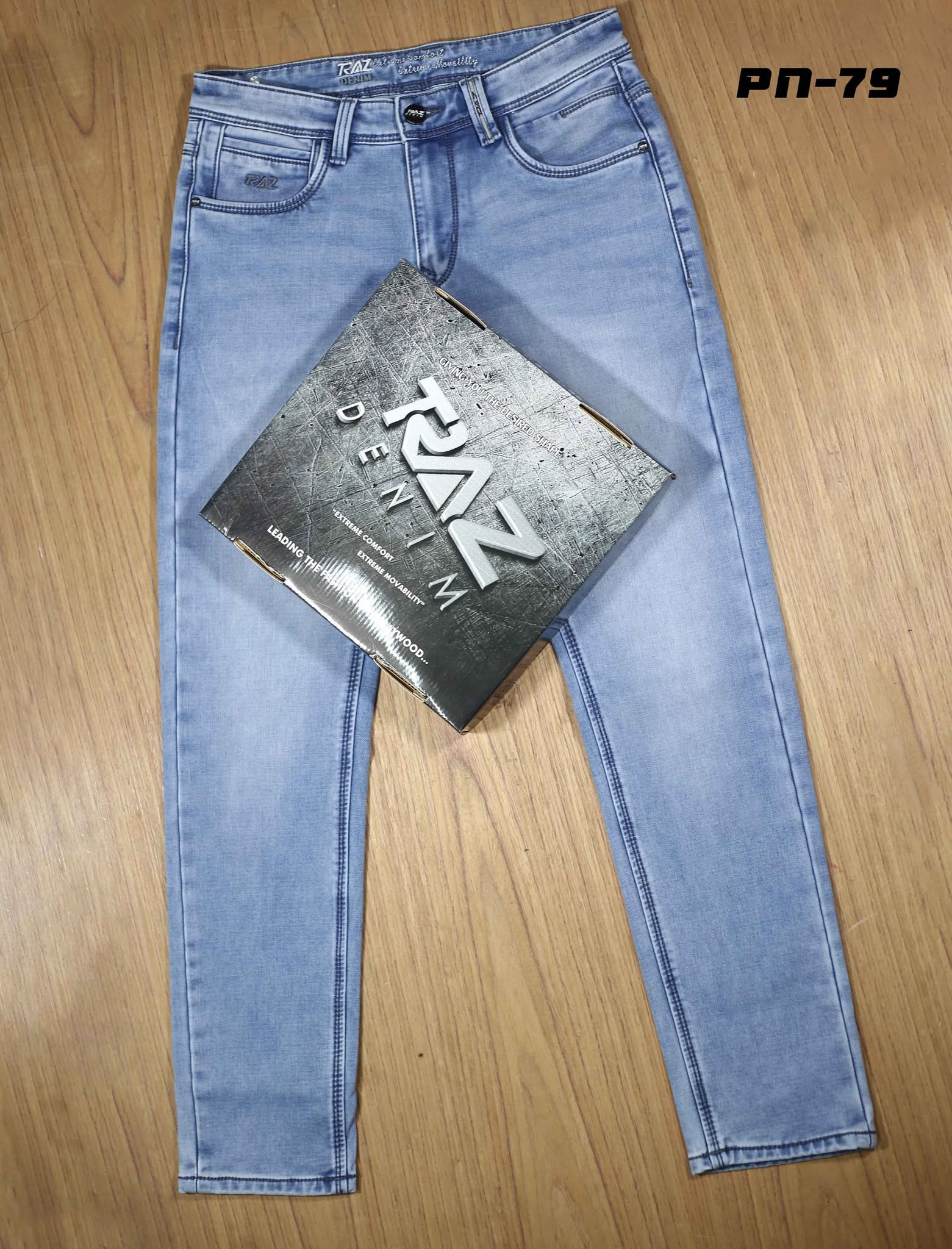 PN-79 TRAZ PREMIUM Knit Denim Jeans Pant