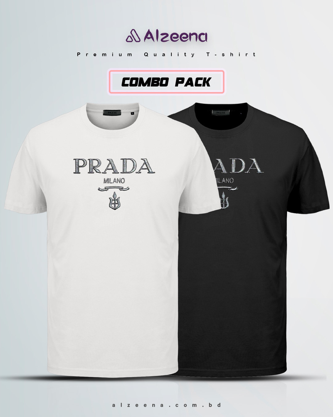 PTS87 W&B  Prada men's T-shirt