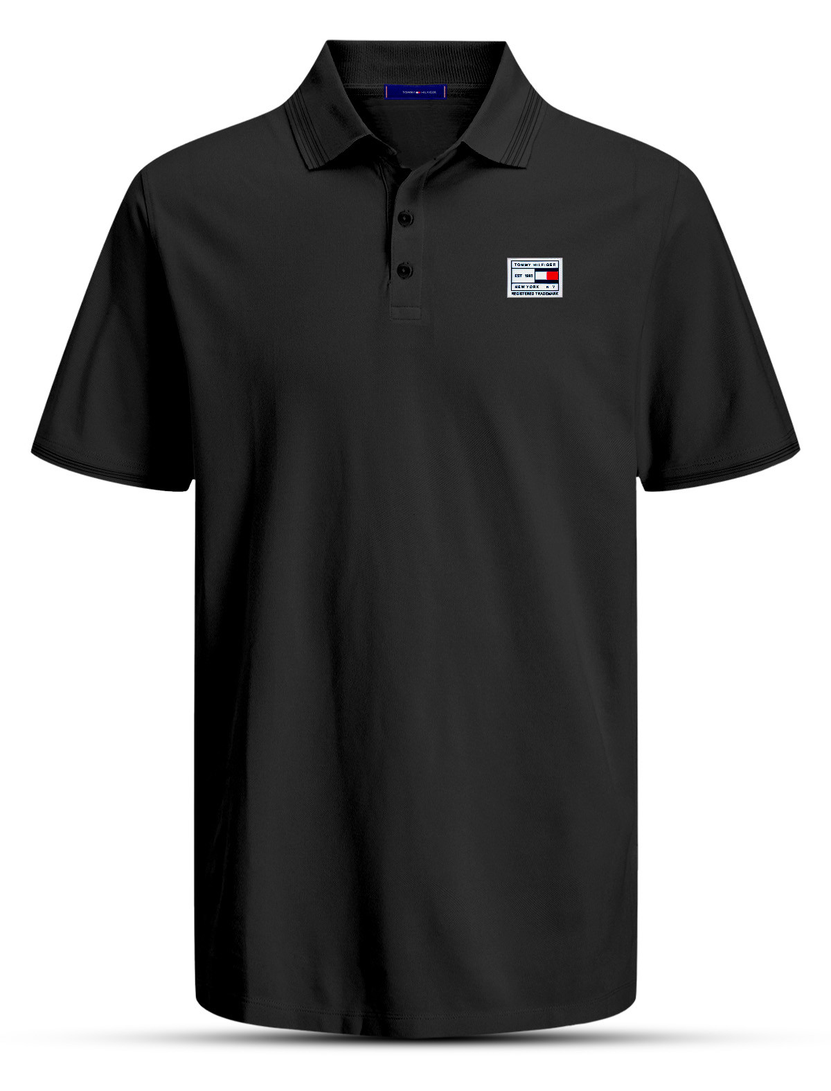 PL137 Black Tommy Men's Polo