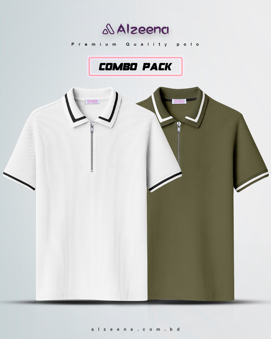 WP02 W+O  men's polo combo
