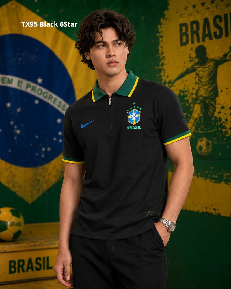 TX95 Black 6Star Brasil Men's Polo