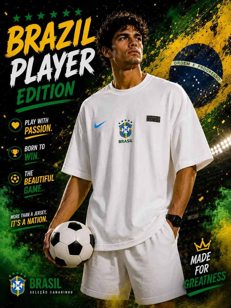TX65 Brasil White Men's Dropshoulder