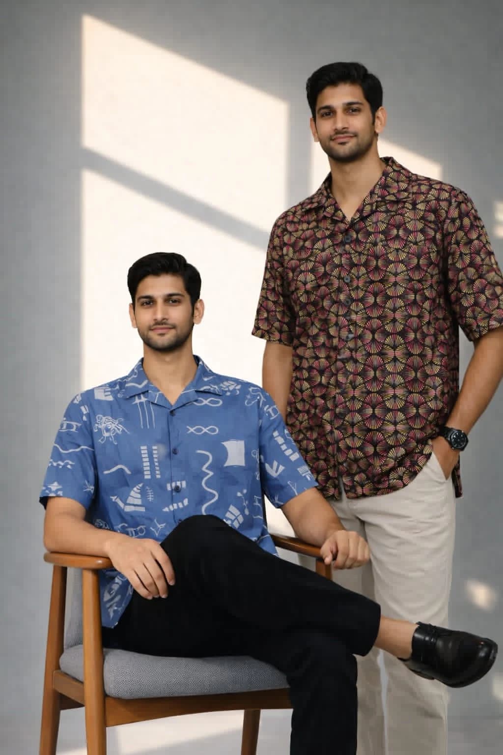 SHT58 Maroon & Royel Blue QBAN Shirt