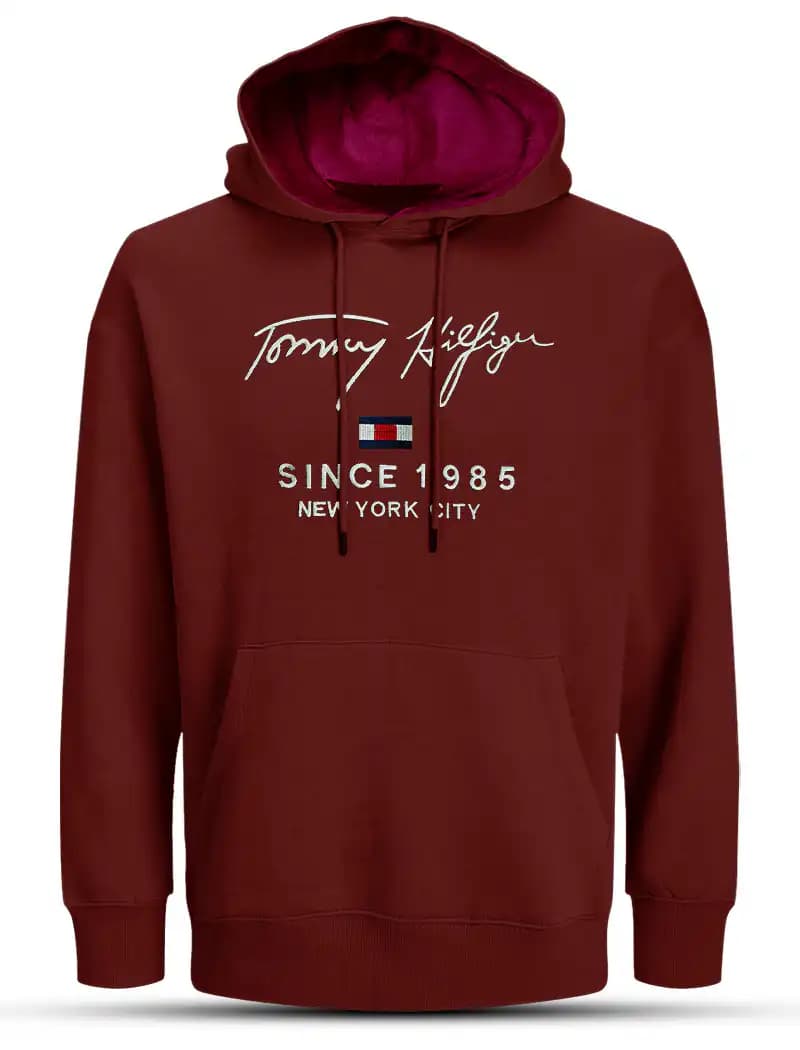 Hudi30 Maroon Men's Hoodie Tommy