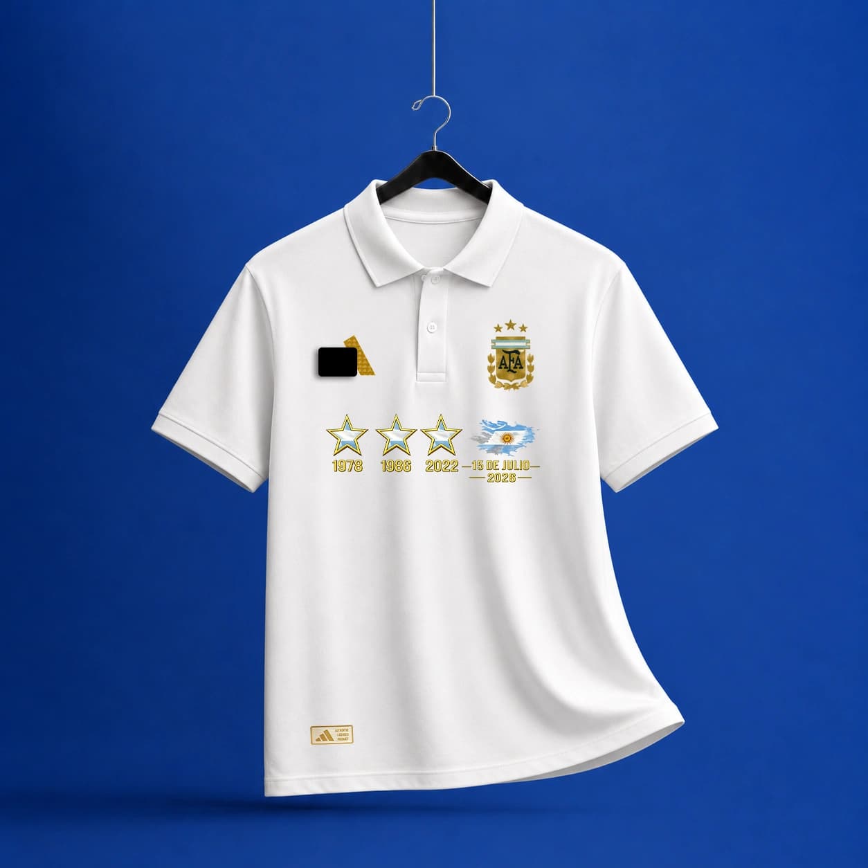 TX62 Argentina LM White Men's Polo