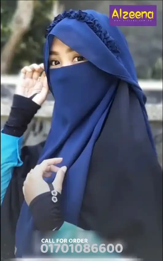 Crown Hijab 6019 Navy Blue Instant Ready Hijab