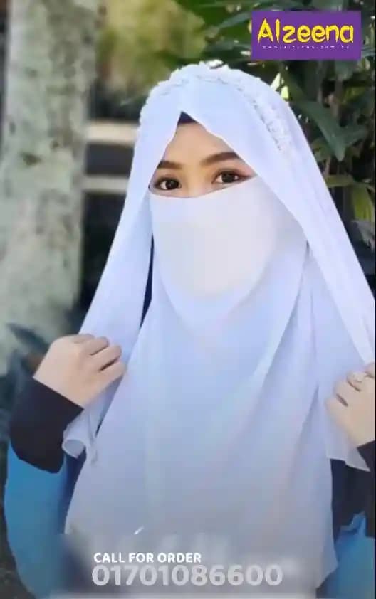 Crown Hijab 6019 White Instant Ready Hijab