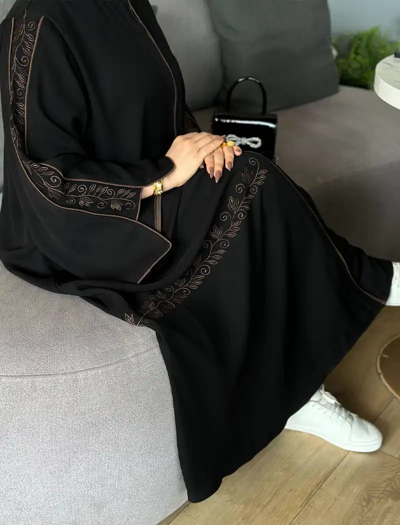 BRK07 Black Without hijab Abaya Borkha