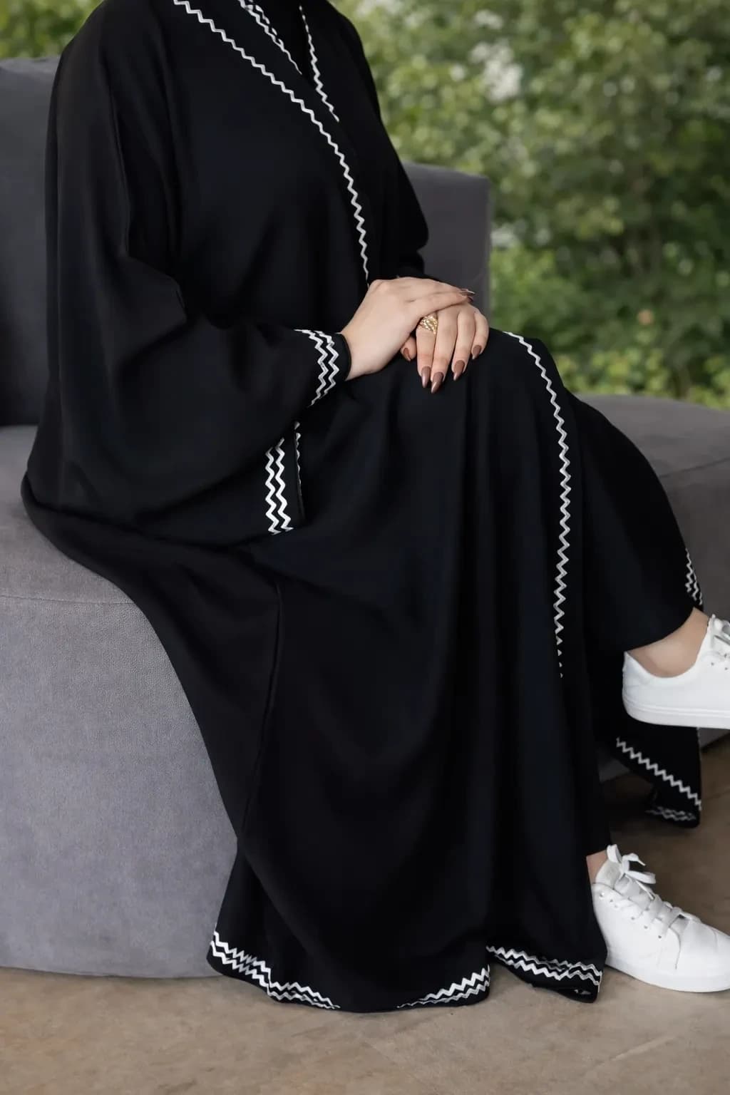 TX34 Black Without hijab Abaya Borkha