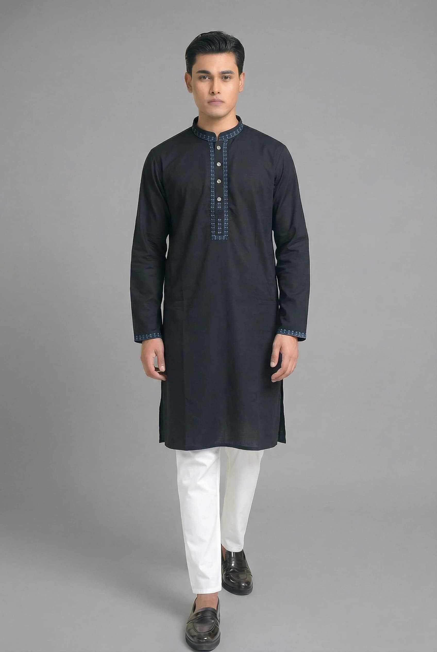 PJB132 Black Color Panjabi