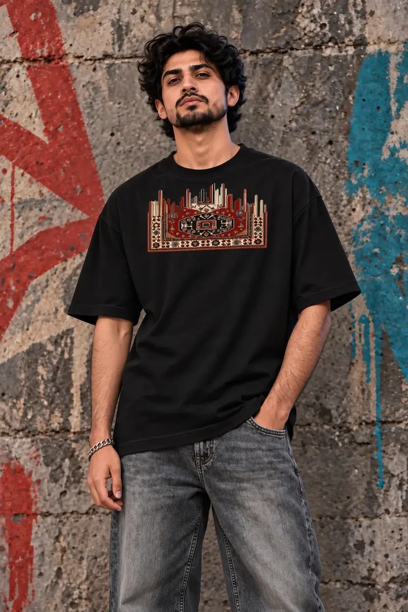 TX163 Black Men's Dropshoulder