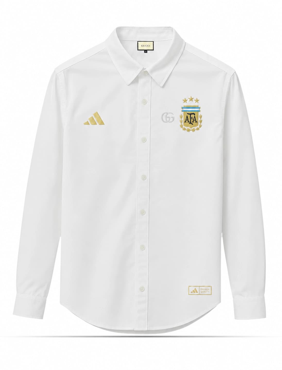 SHT53 Argentina White Full Sleeves Shirt