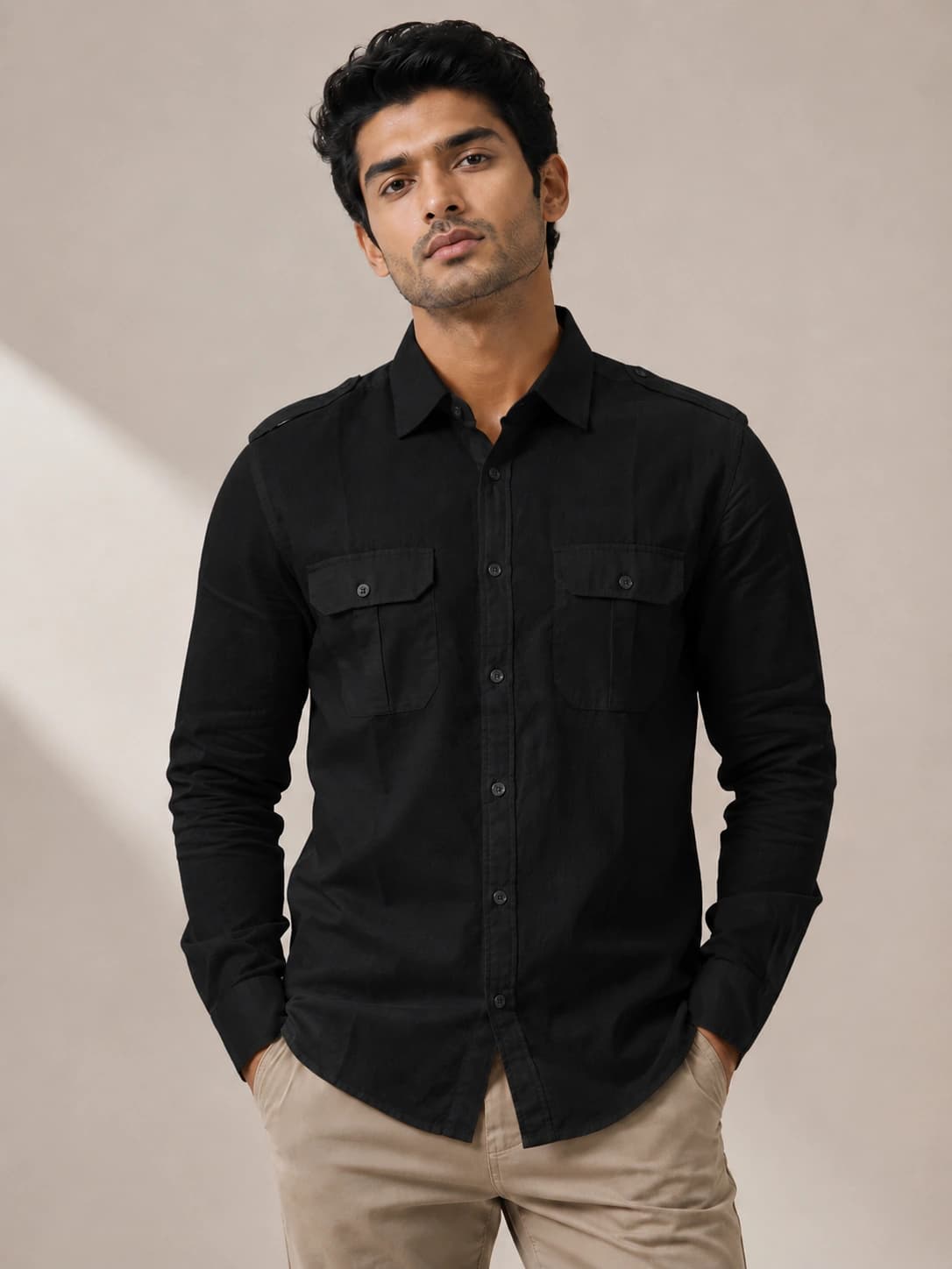 SHT96 Black Full Sleeve Shirt