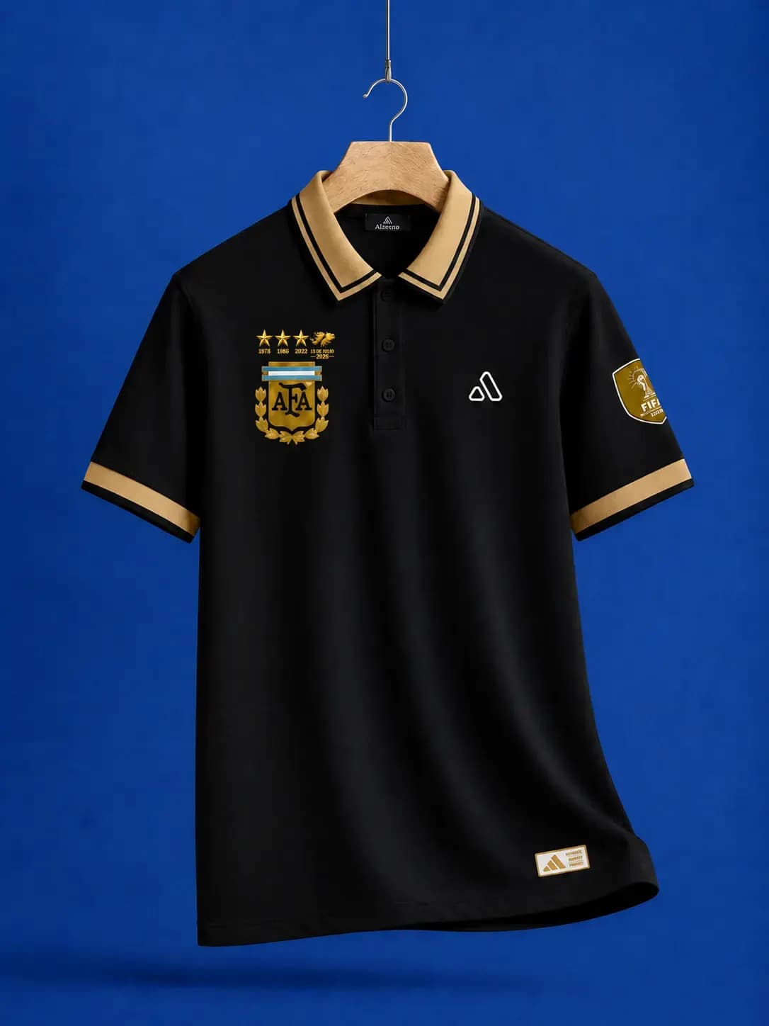 APL26 LM Argentina Black Men's Polo