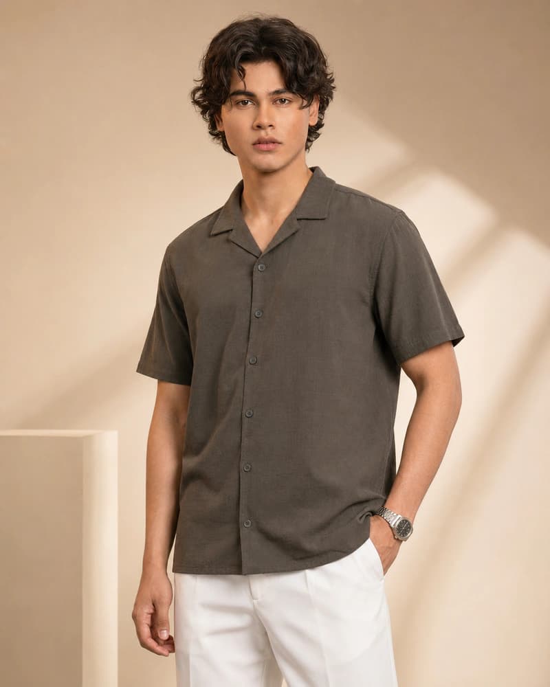 SHT94 Coffee half Sleeves Shirt