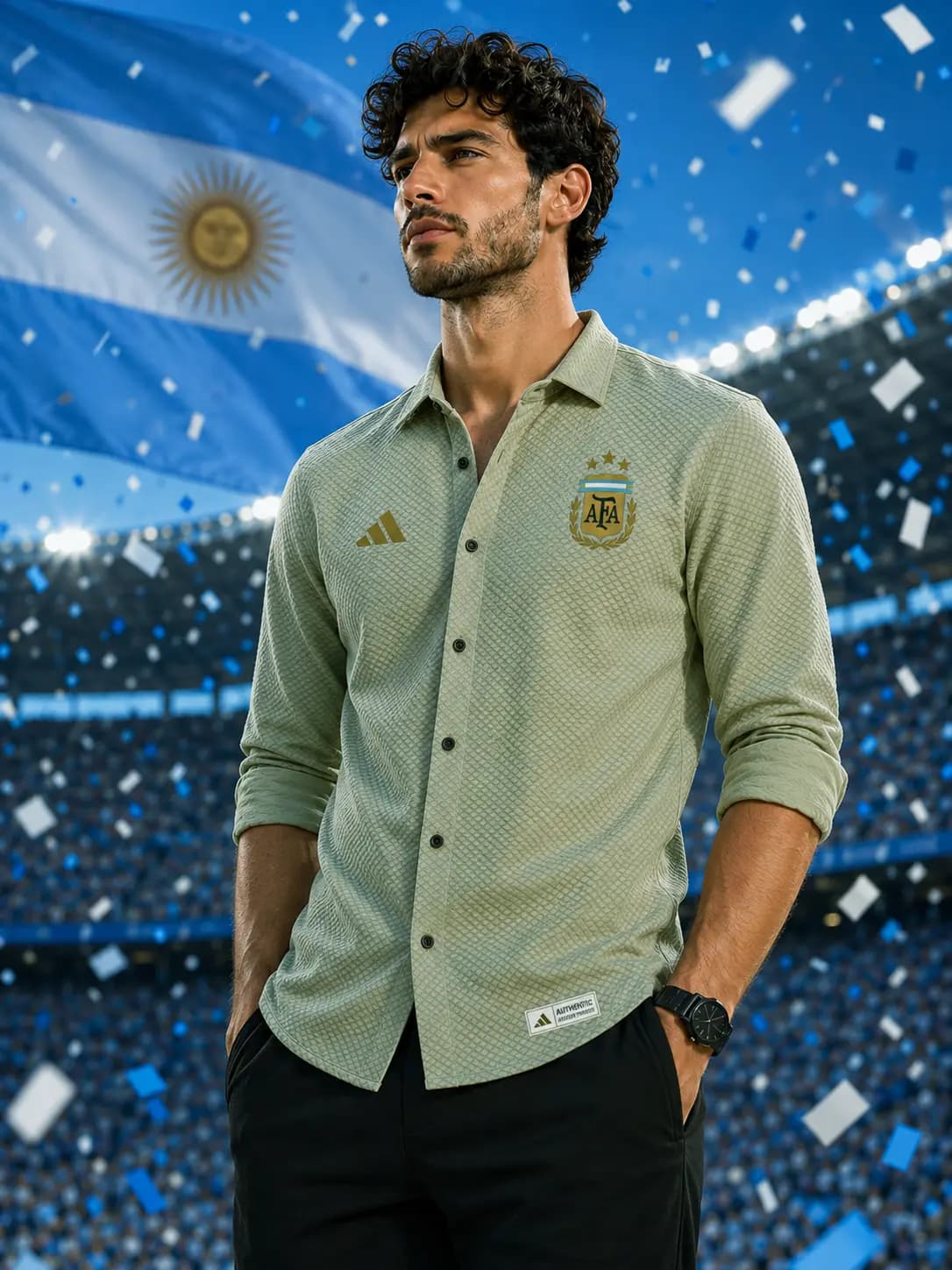SHT70 Argentina Olive Full Sleeve Shirt