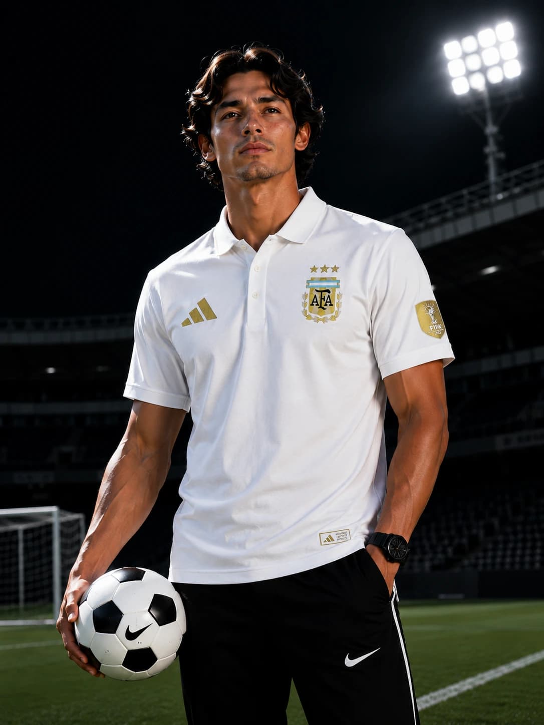 TX62 Argentina White Men's Polo