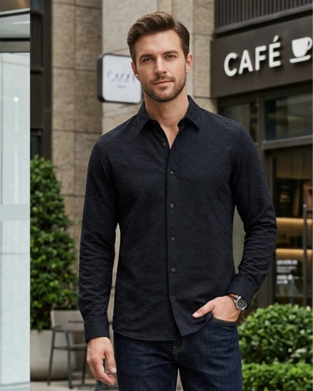 SHT60 Black Full Sleeves Shirt