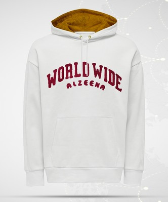 AHUDI01 White Winter Hoodie