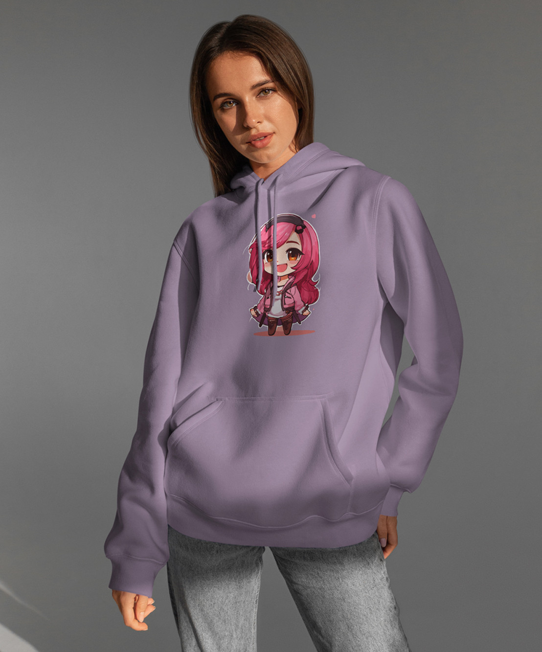 LHUDI01 Purple Ladies Hoodie