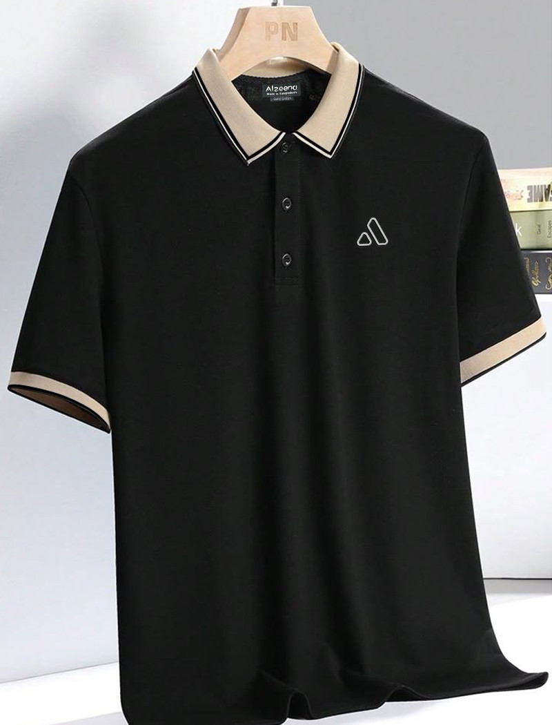 APL26 Black Men's Polo