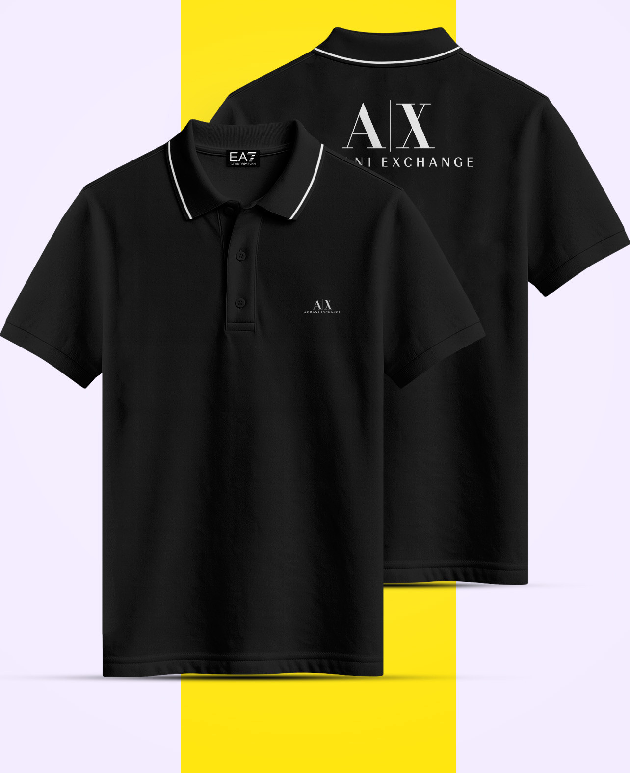 PL141 Black Armani Men's polo