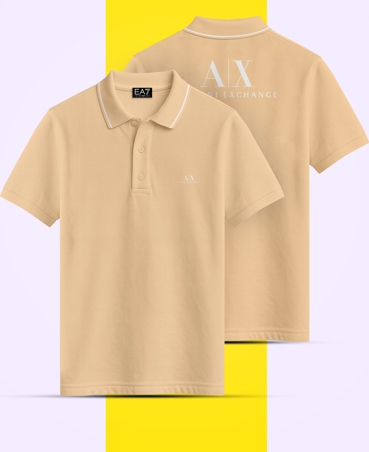 PL141 Brown Armani Men's polo