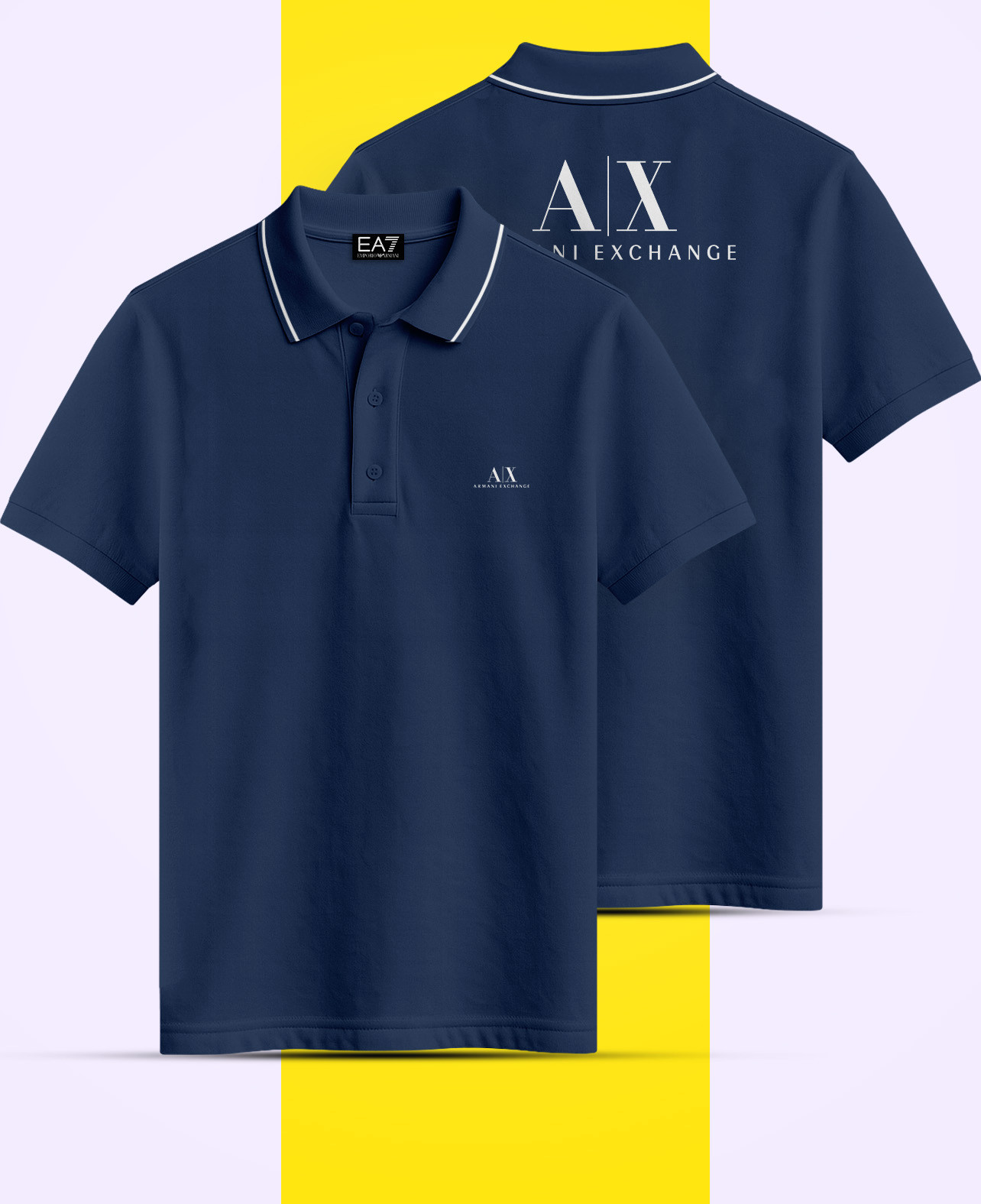PL141 Navy Blue Armani Men's polo