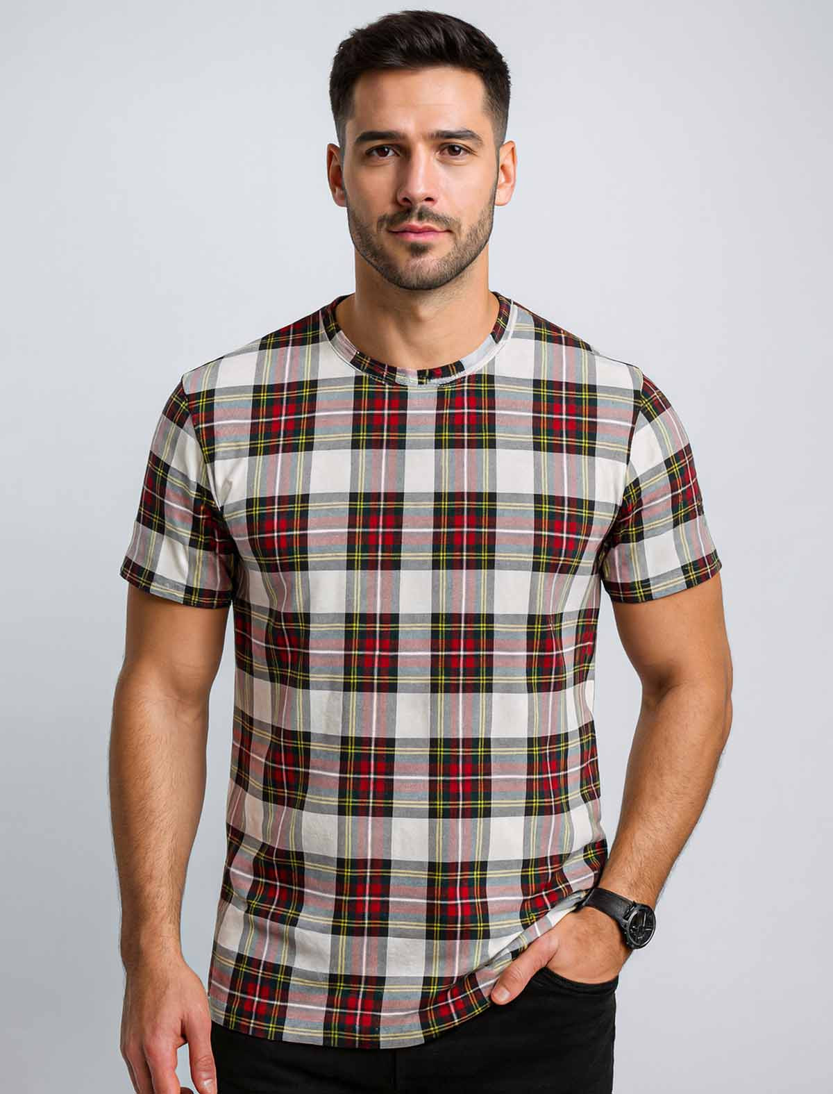 PTS103 maroon men's T-shirt