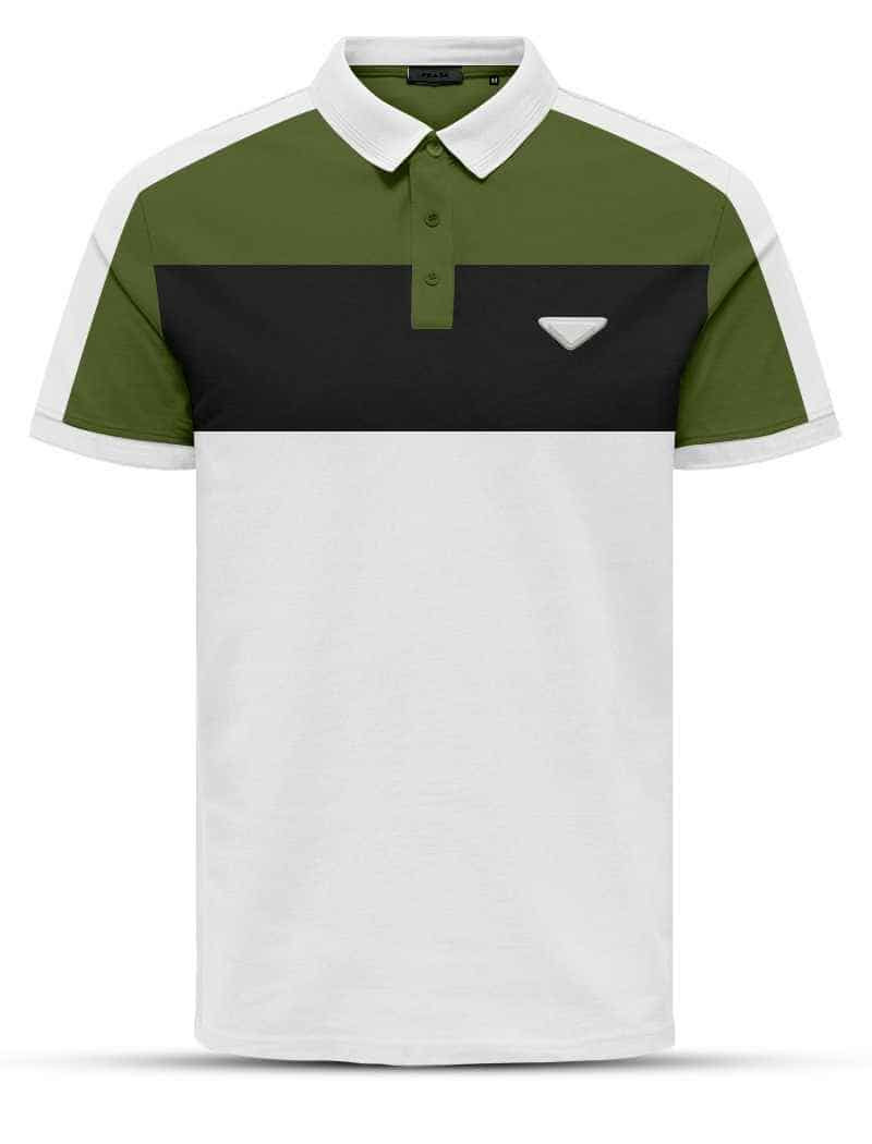 Expl10 White men's polo