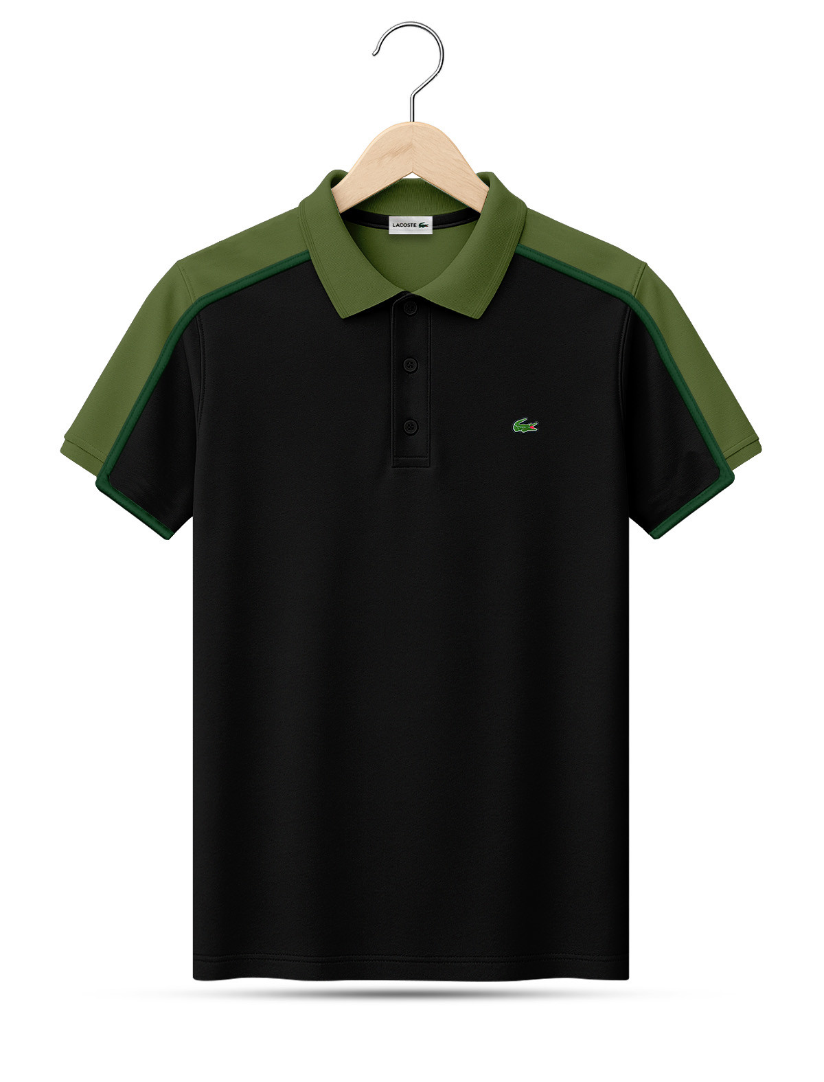 PL144 Black Lecoste men's polo