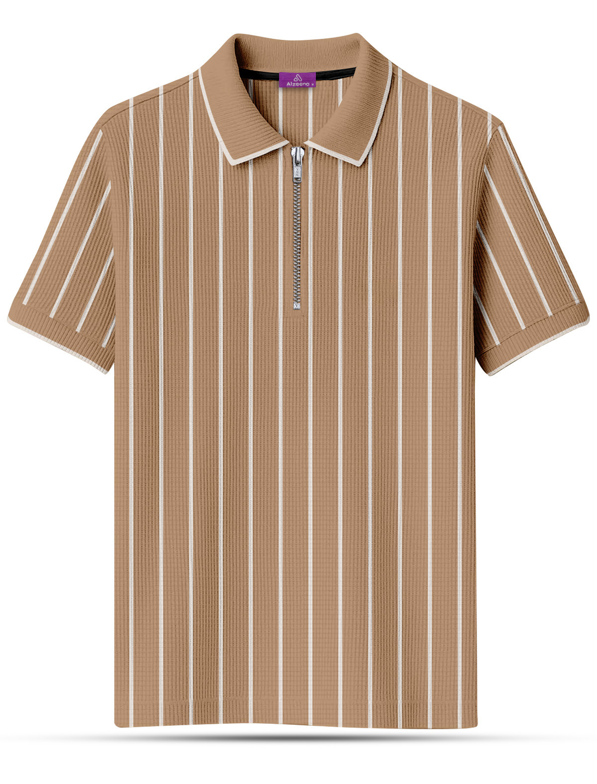 APL35 Coffee Striped Men's POLO