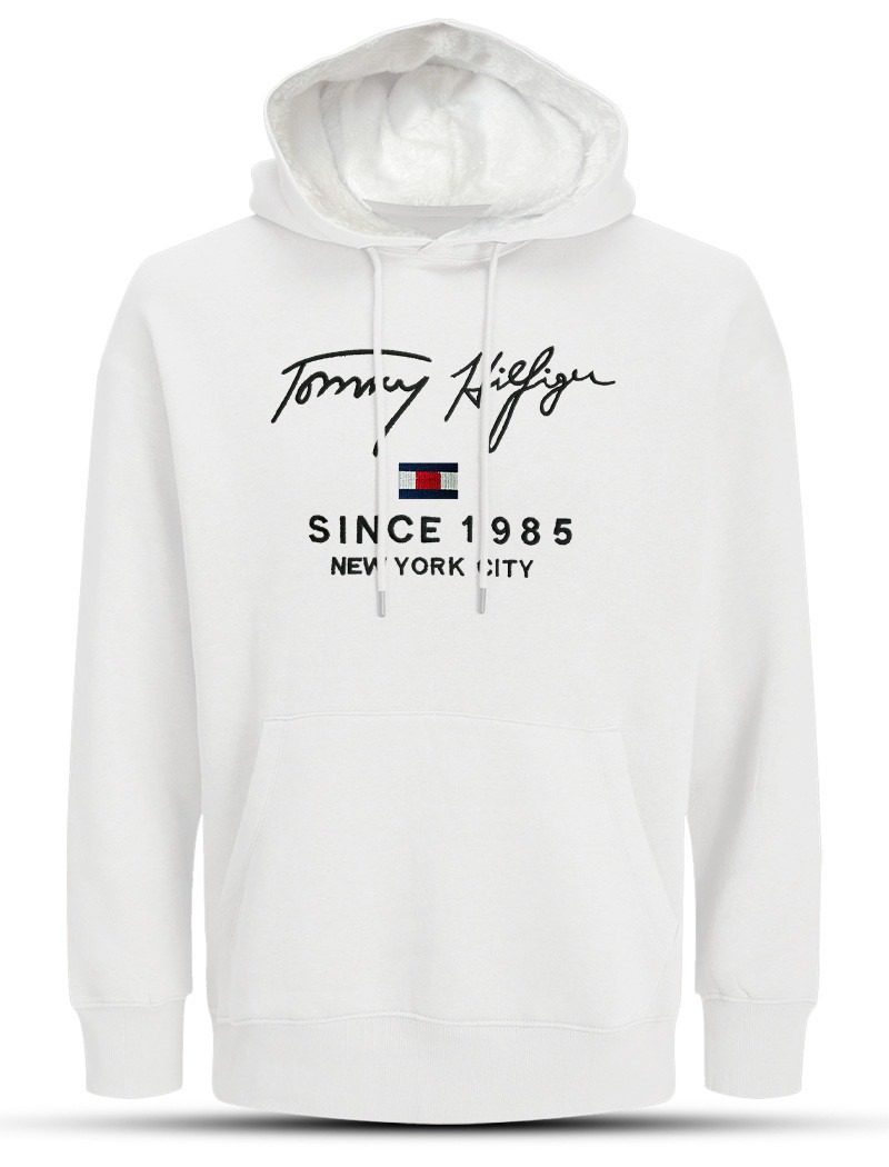 Hudi30 White Men's Hoodie Tommy