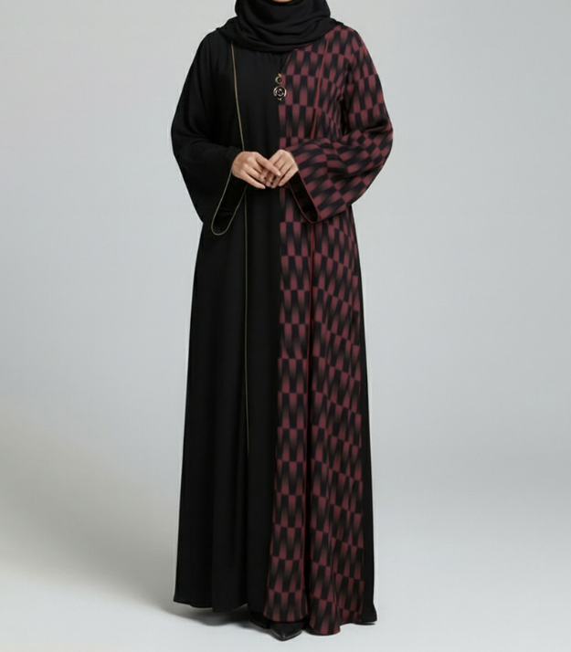 BRK11 Purple without hijab Borkha