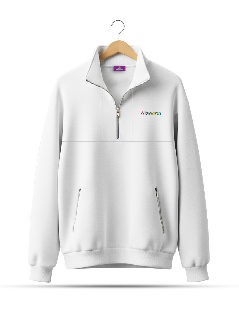 SFT50 White High Neck sweatshirt