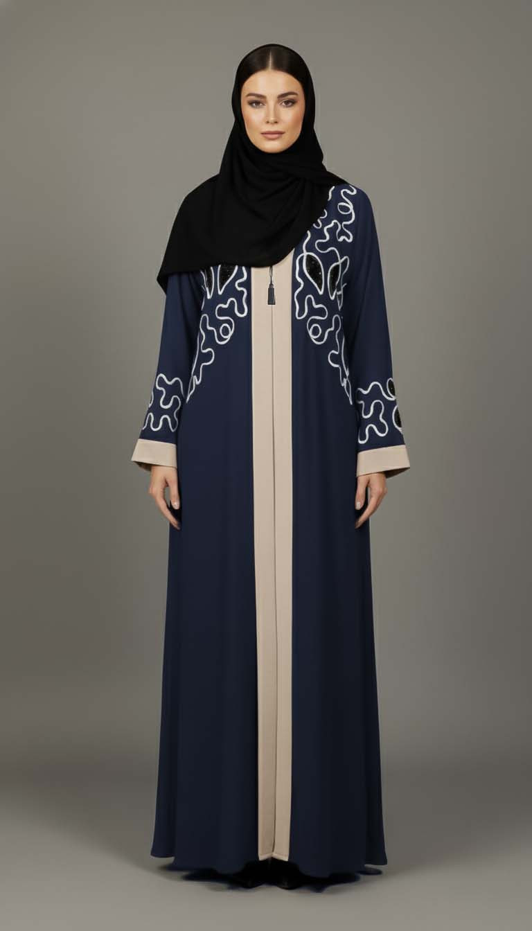 BRK03 Navy Blue Borkha