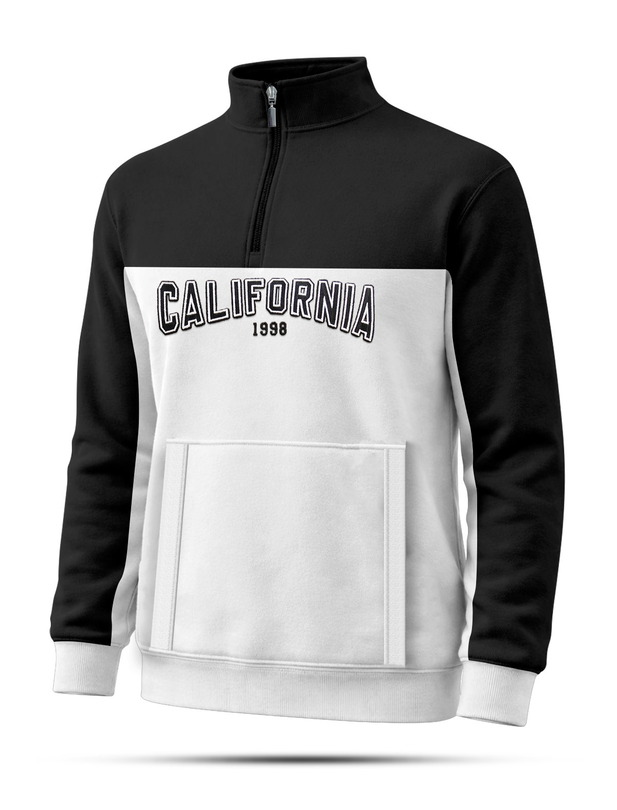 SFT53 Black & White High Nick Sweatshirt